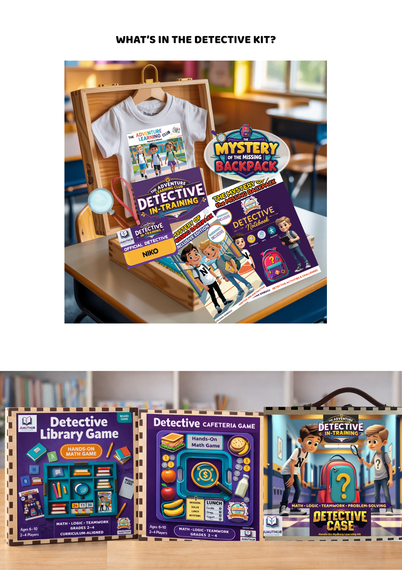 JUAUTHOR School Classroom Kit — books, workbook, games and missions
